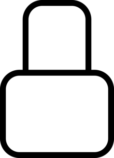 Blank Closed Padlock Sticker Outline Svg File, Free Vectors File
